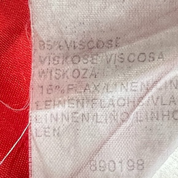 VTG📌90's Viscose Blend Fire Red Plus Size Pencil Maxi Skirt - Picture 13 of 14